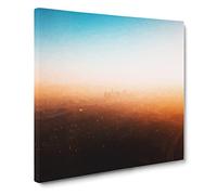 The Downtown Los Angeles Skyline Canvas Print | Gallery Wrapped 30mm Frame Wall Art | 20x20 inches | Ready to Hang | Modern Cityscape Picture | Living Room Bedroom Lounge Office
