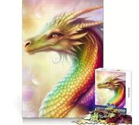 The Dragon Aedria Jigsaw Puzzles for Teenagers 1000 Brain Workout Toy Simple Fun Image Assembly Cherished Gift (38x52cm)