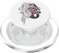 The Dragon And Bird Phoenix Ying Yang Chinese Fenghuang Art PopSockets PopGrip for MagSafe