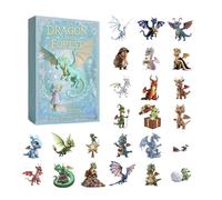 The Dragon In Forests Advent Calendars 2025, 24 Days Dragon Ornaments Christmas Countdown Calendar, Cute Dragons Pendants Advent Calendars, Acrylic Dragons Christmas Decorations Countdown Calendar