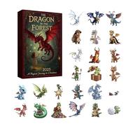 The Dragon In Forests Advent Calendars 2025, 24 Days Dragon Ornaments Christmas Countdown Calendar, Cute Dragons Pendants Advent Calendars, Acrylic Dragons Christmas Decorations Countdown Calendar