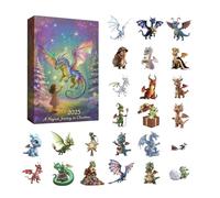 The Dragon In Forests Advent Calendars 2025, 24 Days Dragon Ornaments Christmas Countdown Calendar, Cute Dragons Pendants Advent Calendars, Acrylic Dragons Christmas Decorations Countdown Calendar