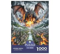 The Dragon Jigsaw Puzzles Puzzles for Adults Kids. 1000 Pieces Impossible Challenge Toy Educational Game Home Decoration for Adults& Kids Age 14 Years Up 38x26cm/1000pcs