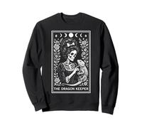 The Dragon Keeper Bearded Dragon Lizard Tarot Card Skeleton Sweatshirt