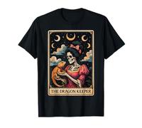 The Dragon Keeper Bearded Dragon Lizard Tarot Card Skeleton T-Shirt