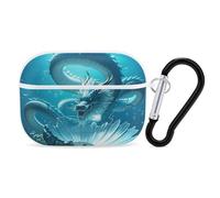 The Dragon King AirPod Pro Case, Anti Scratch Hard PC Cover with Keychain, AirPod Pro 2nd/1st Case Accessories for Women Men, White-Style