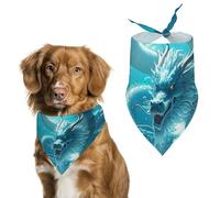 The Dragon King Dog Bandanas for Feeding Grooming, Triangle Pet Bibs Washable Pets Scarf for Cats & Dogs