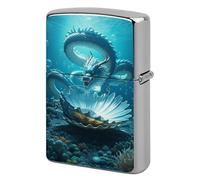 The Dragon King Lighter Case Pouch Double-Sided Metal Lighter Sleeve Scratch & Drop Resistant Lighters Protector Fits Standard Kerosene Lighters Pocket Protective Cover for Camping Party