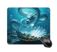 The Dragon King Mouse Pad Square Laptop Mouse Mat Cute Computer Mousepad Keyboard Pad Non-Slip Desk Pads for Gaming Office Work Home 25 * 30cm