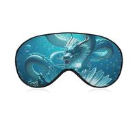 The Dragon King Sleep Mask for Women Men, Soft Eye Mask with Adjustable Strap for Sleeping, Light Blocking Travel Blindfold for Nap Comfortable Eye Cover for Home Office