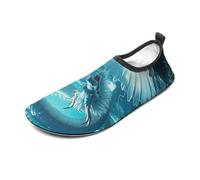 The Dragon King Water Shoes for Men Women, Lightweight Stretch Swim Shoes with Anti-Slip Rubber Sole, Quick-Dry Aqua Socks for Pool, Beach, Surfing, Style, 5
