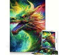 The Dragon Matcha Version 1000 Teenager Pieces Jigsaw Puzzle Mind Exercise Toy Bonding Time Precision Cut Art Collection Piece (38x26cm)