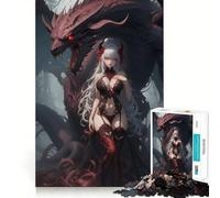 The Dragon Queen Jigsaw Puzzles 1000 Pieces for Adults Memory Boost Warm Time Image Assembly Fine Art Piece (50x75cm)