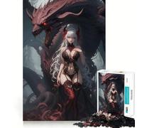The Dragon Queen Jigsaw Puzzles 1000 Pieces for Adults Reason Skill Toy Calm Relax Exact Cut Heartfelt Gift (38x26cm)