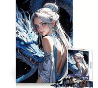 The Dragon’s Embrace Hard Jigsaw Puzzle for Adults 1000 Pieces Strengthen Recall Stress Release Premium Edge Fine Art Piece (38x52cm)