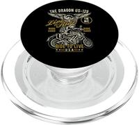 The Dragon US 129 TN NC USA Motorcycle Distressed Design PopSockets PopGrip for MagSafe