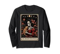 The Dragon Whisperer Bearded Dragon Lizard Tarot Card Witchy Long Sleeve T-Shirt