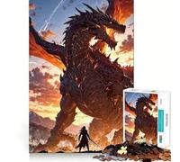 The Dragons Defiance Jigsaw Puzzles for Adults1000 Pieces Think Smart Toy Family Bond Accurate Cut Seasonal Gift (38x52cm)