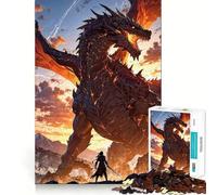 The Dragons Defiance Teenager Jigsaw Puzzles 1000 Pieces Memory Boost Home Activity Pattern Assembly Perfect Present (50x75cm)