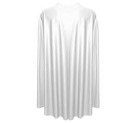 The Dragons Den 48" Polyester Plain White Superhero Cape Fancy Dress Costume Accessory [White 48"]