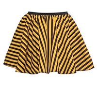 The Dragons Den Adults 15" Length Black & Yellow Stripe Bee Skater Skirt Bumblebee Fancy Dress [S-M]