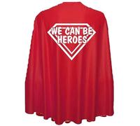 The Dragons Den Adults 35" Length We Can Be Hero's Superhero Cape Fancy Dress [35" Red]