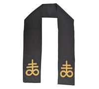 The Dragons Den Adults 60" Length Priests Stole Vestment Leviathan Cross of Satan Religious Fancy Dress Costume Accessory [Black, Leviathan Cross]