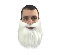 The Dragons Den Adults 8" Length Faux Fur Pirate Gnome Dwarf Beard Facial Hair Fancy Dress Costume Accessory [White Beard Only]