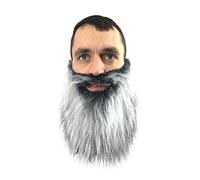 The Dragons Den Adults 8" Length Faux Fur Pirate Gnome Dwarf Beard Facial Hair Fancy Dress Costume Accessory [Grey Beard Only]