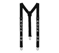 The Dragons Den Adults Cannon & Ball Duo Rock On Fancy Dress Hold Up Braces [Black]