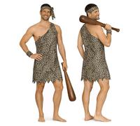 The Dragons Den Adults Caveman Stone Age Neanderthal Prehistoric Fancy Dress Costume [S-M]