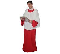 The Dragons Den Adults Choirboy Altar Boy Church Gospel Singer Religious Stag Party Fancy Dress Costume [Red S-M]
