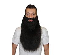 The Dragons Den Adults Deluxe 16" Dwarven Viking Warrior Beard Cosplay Fancy Dress Facial Hair [Black]