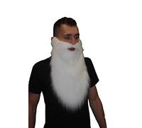 The Dragons Den Adults Deluxe 16" Dwarven Viking Warrior Beard Cosplay Fancy Dress Facial Hair [White]