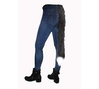 The Dragons Den Adults Deluxe Long Black Cat Tail With White Fur Tip Animal Fancy Dress Accessory