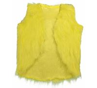 The Dragons Den Adults Easter Chick Ugly Duckling Yellow Faux Fur Waistcoat Animal Fancy Dress [L-XL]