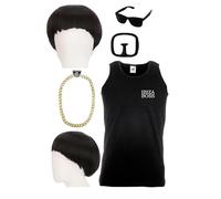 The Dragons Den Adults Final Raving Boss Balearic Island Raver Viral Internet Star Fancy Dress Costume [XL]