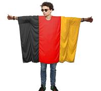 The Dragons Den Adults Germany German Poncho Patriotic Supporters Fancy Dress Costume [One Size]