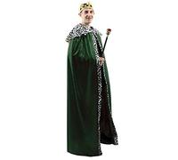 The Dragons Den Adults Green Royal King Queen Robes & Crown 3 Wise Men Nativity Fancy Dress Costume