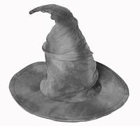 The Dragons Den Adults Grey Witches Hat Halloween Pagan Fancy Dress Costume Headwear