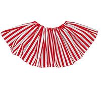 The Dragons Den Adults Halloween Horror Circus Striped 10" Clown Collar Ruff Fancy Dress Costume Accessory [Red & White]