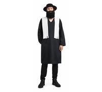 The Dragons Den Adults Jewish Rabbi Religous Rabbinism Judaism Hasidic Fancy Dress Costume [L-XL Black Beard]