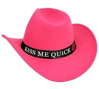 The Dragons Den Adults Kiss Me Quick Hat Blackpool Great British Seaside Novelty Cowboy Hat [One Size - Pink]