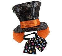 The Dragons Den Adults Mad Hatter Top Hat & Cravat Wonderland Fancy Dress Costume Accessory [One Size]