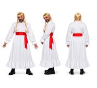 The Dragons Den Adults Manabelle Annabelle Haunted Doll Halloween Horror Fancy Dress Costume
