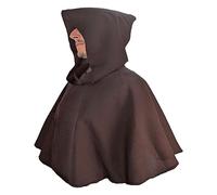 The Dragons Den Adults Medieval Archer Hooded Cowl Robin Hood Pagan Fancy Dress Costume Accessory [Brown]