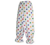 The Dragons Den Adults Multicoloured Polka Dot Clown Pants Victorian Long Bloomers Fancy Dress [S/M]