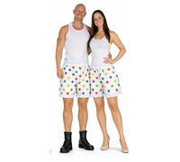 The Dragons Den Adults Multicoloured Polka Dot Pantomime Dame Short Bloomers Fancy Dress Pants [S-M]