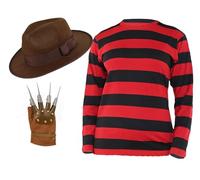 The Dragons Den Adults Nightmare Freddy Halloween Horror Movie Fancy Dress Set [One Size]