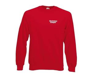 The Dragons Den Adults No Frills Basic Dull Mans Boring Xmas Festive Red Christmas Jumper [Red - X-Large]